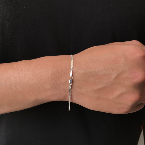 Pulseira Duplo Grumet 2mm/20cm - Prata 925