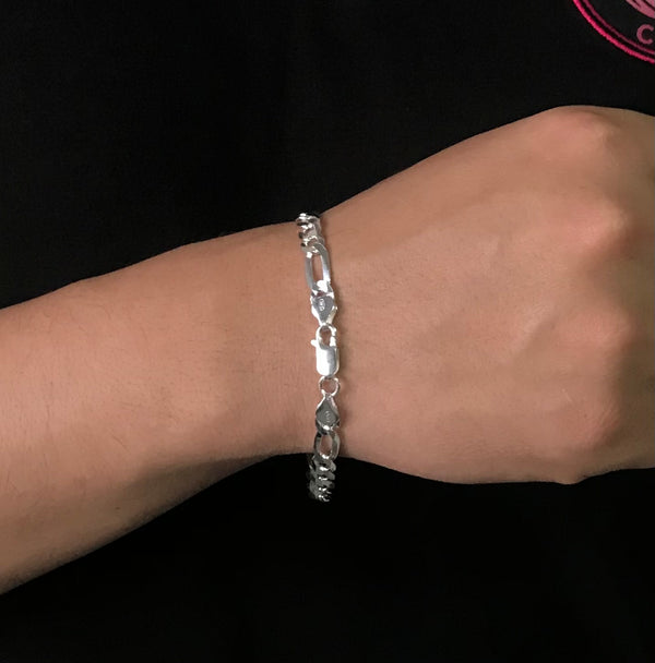 Pulseira 3x1 6mm/21cm - Prata 925