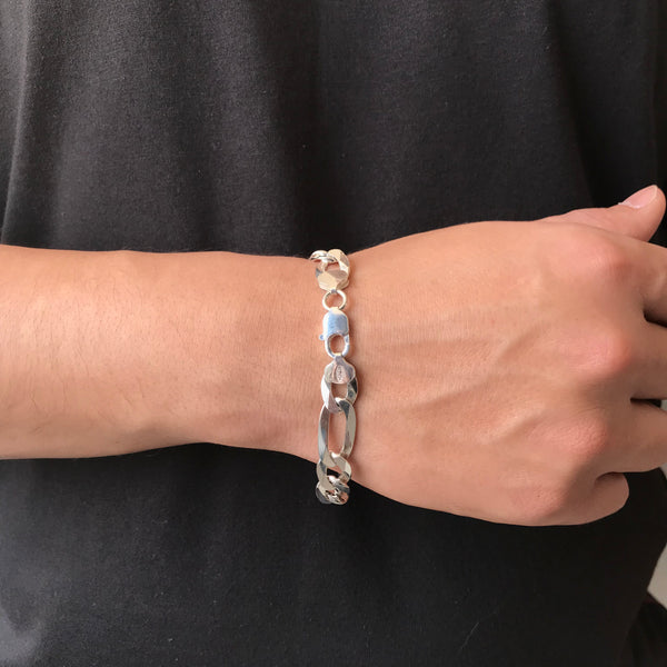 Pulseira 3x1 11mm/20,5cm - Prata 925