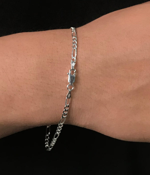Pulseira 3x1 3mm/21,5cm - Prata 925