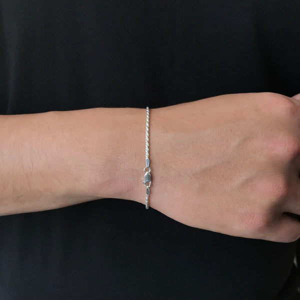 Pulseira Cordão Baiano 2mm/18,5cm - Prata 925