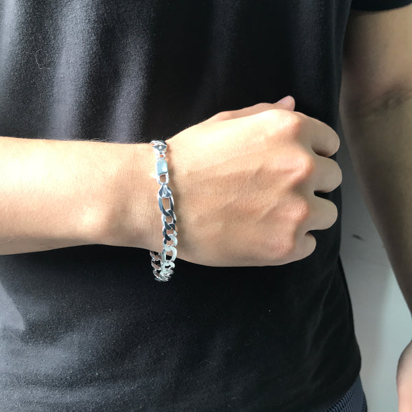 Pulseira 3x1 8mm/21,5cm - Prata 925
